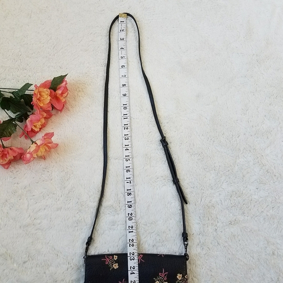 COACH Foldover Crossbody Clutch With Floral Bow Print - Picture 4 of 11